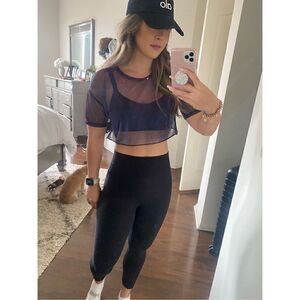 Forever 21 crop iridescent tee shirt